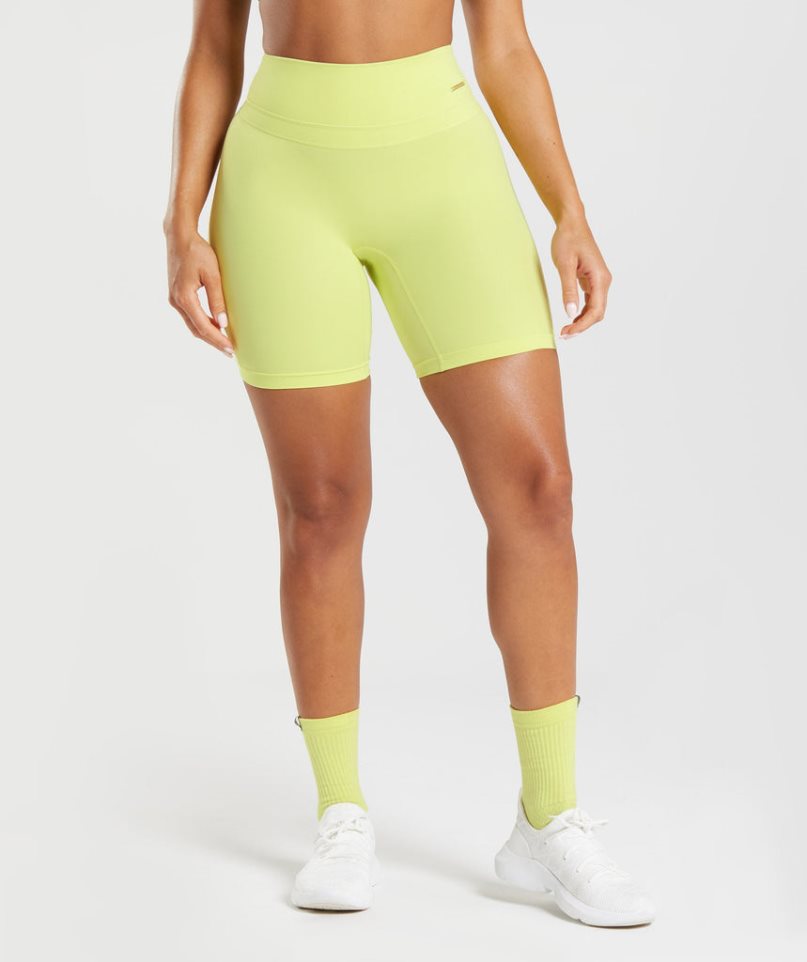 Szorty Gymshark Whitney Cycling Damskie Żółte | PL 739YNX